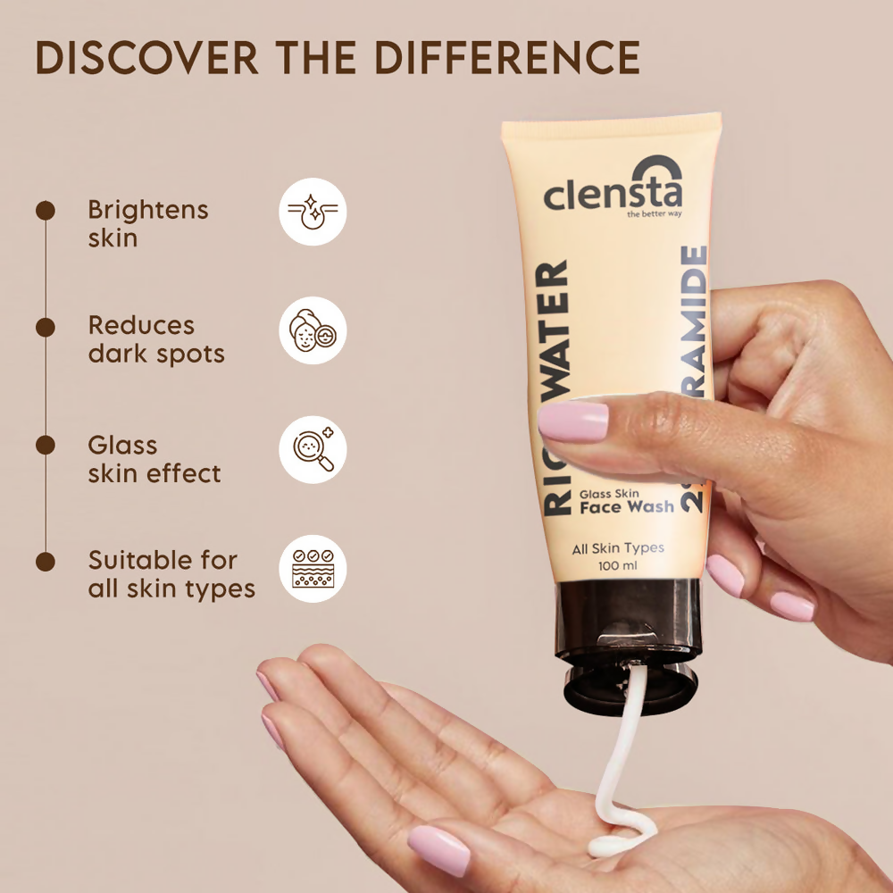Clensta Rice Water Face Wash - Distacart