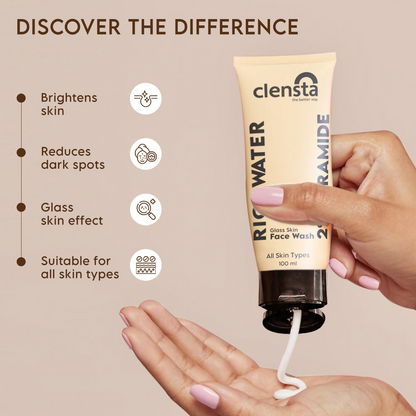 Clensta Rice Water Face Wash - Distacart