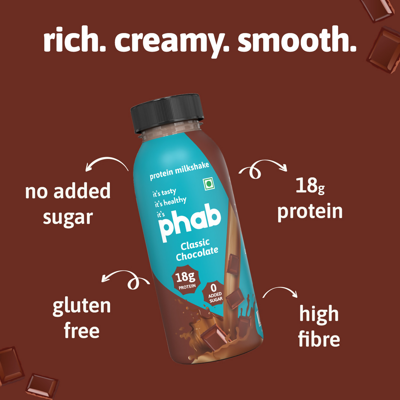 Phab Protein Milkshake With protein Protein Swiss Chocolate Shake - Dista