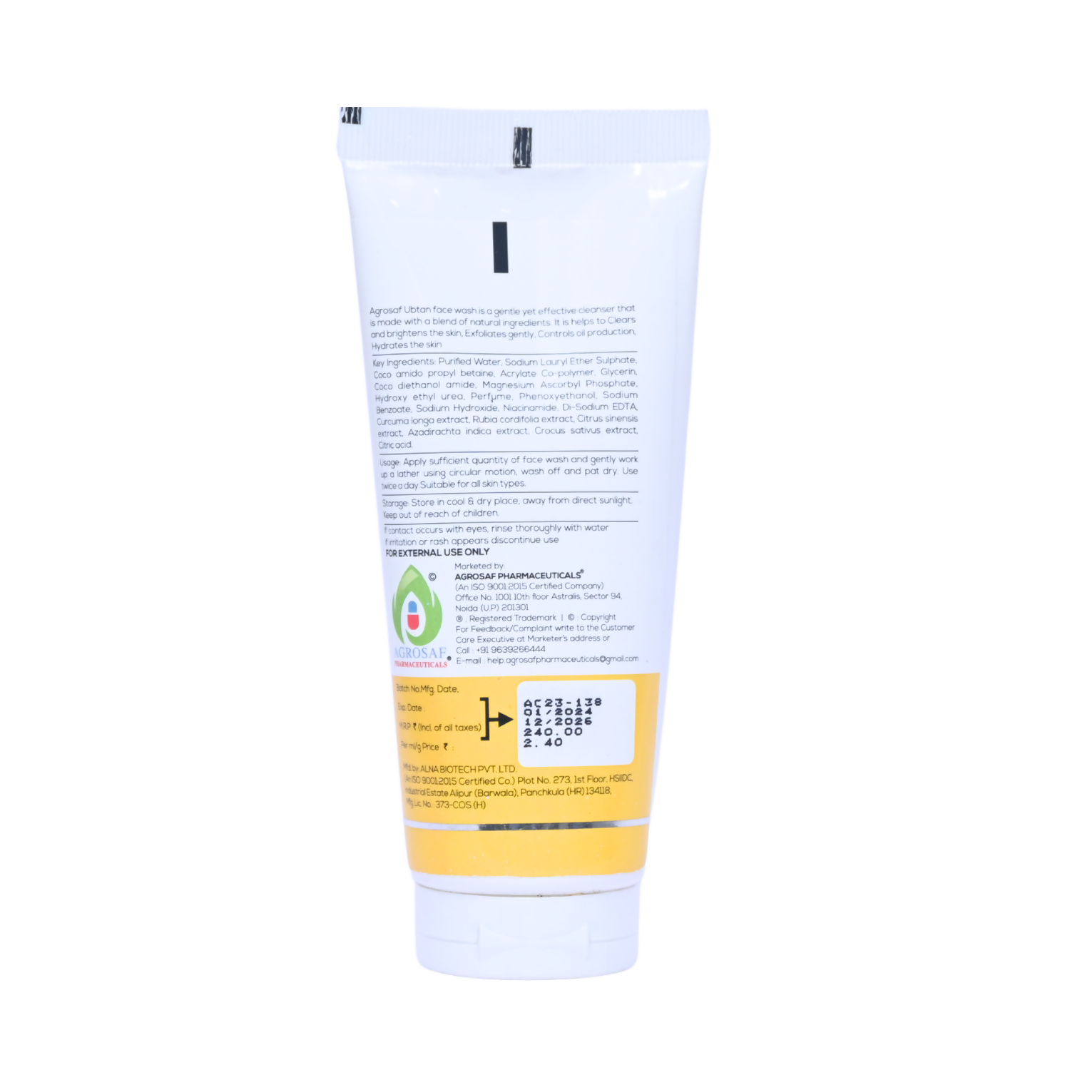 Agrosaf Ubtan Face Wash - Dista