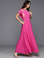 Thumbnail for Ahalyaa Women's Traditional wear Dress - Pink - Distacart