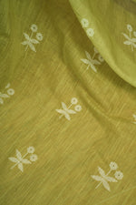 Thumbnail for Vastranavya Mehendi Digital Printed Linen Ready To Wear Designer Saree with Unstitched Blouse - Distacart