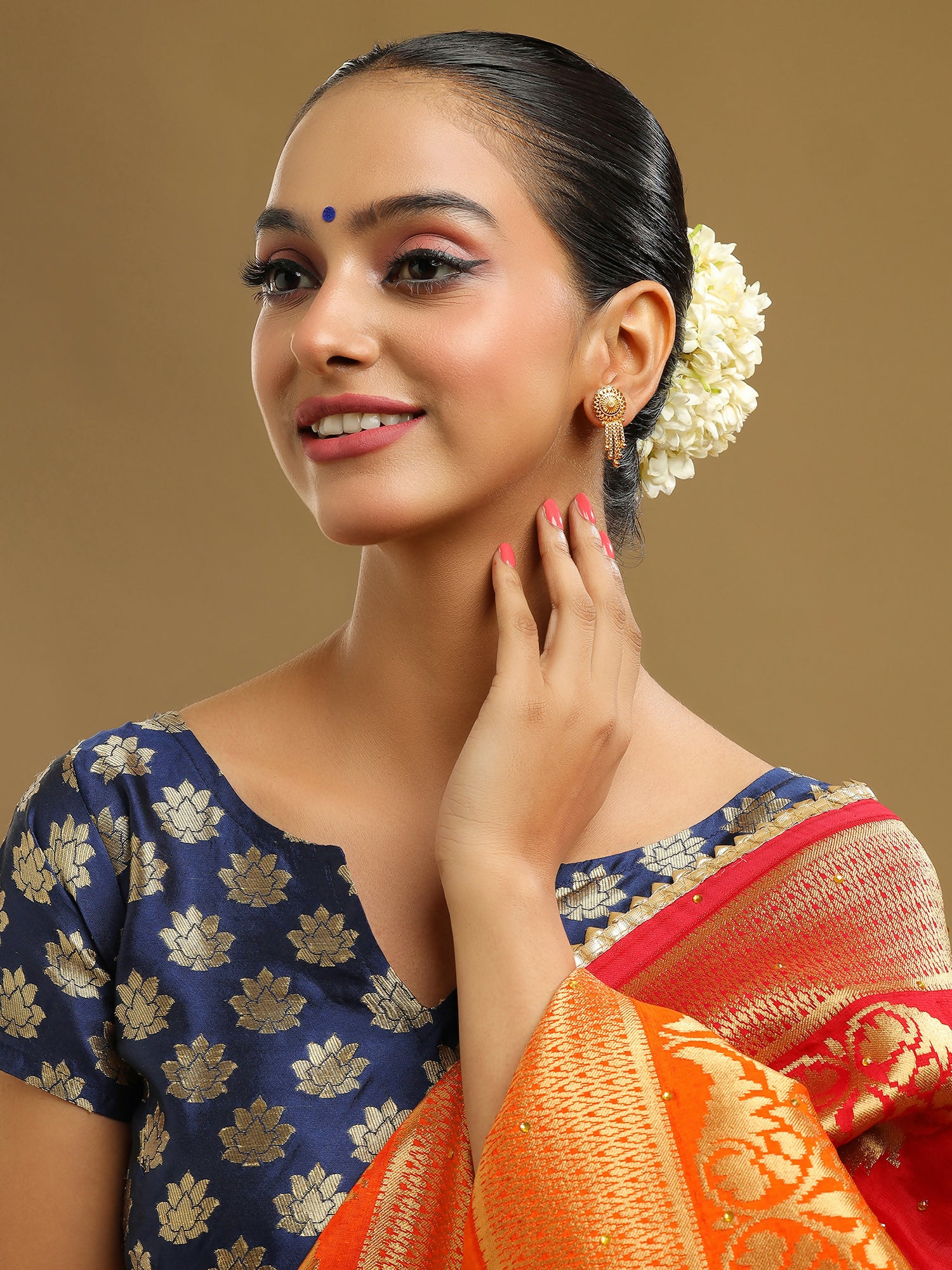 Ruby Raang Gold Dangler Earrings