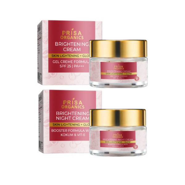 Prisa Organics Brightening Day Cream SPF 25 PA+++ and Brightening Night Cream Combo - Distacart