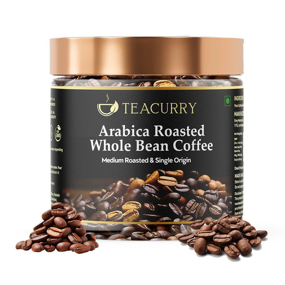 Teacurry Arabica Roasted Coffee Bean (Whole Bean, Medium Roasted) - Distacart