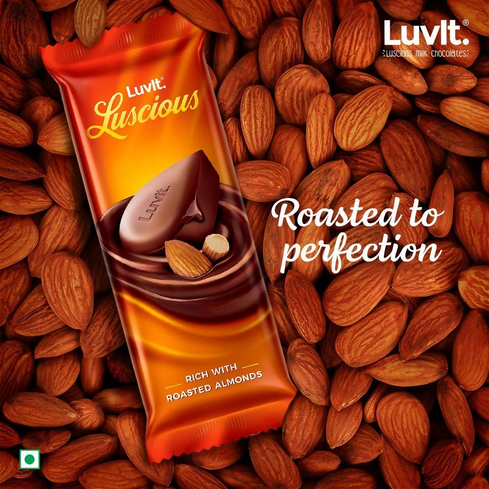 LuvIt. Luscious Roasted Almonds Chocolate Bars - Distacart