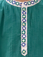 Thumbnail for Lil Drama Shor-Gul Green Kurta Pyjama Set For Boys