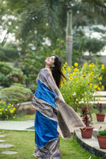 Thumbnail for Vishnu Weaves Women's Blue Soft Tussar Silk Saree with Blouse - Distacart