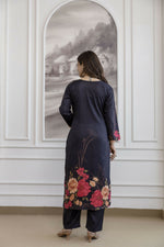 Thumbnail for The52 Women's Beautiful Soft Assam Fabric Printed Work A-line Kurta Pant and Dupatta Set - Distacart