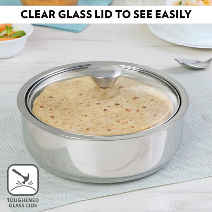 Borosil Stainless Steel Insulated Roti Server - Dista