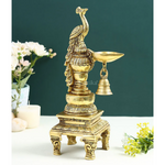 Thumbnail for CraftVatika Brass Peacock Decorative Diya For Decoration