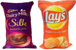 Thumbnail for Unique Fashion Pack of 2 Microfibre Filled Reversible Cushion For Kids - Dairy Milk Silk And Red Lays - Distacart
