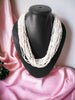 Inhanns Handmade Beaded Multilayer Necklace, 20 Layers - White - Distacart
