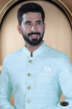 Thumbnail for Joban Fashion Men's Green & White Cotton Silk Kurta with Pyjama - Distacart
