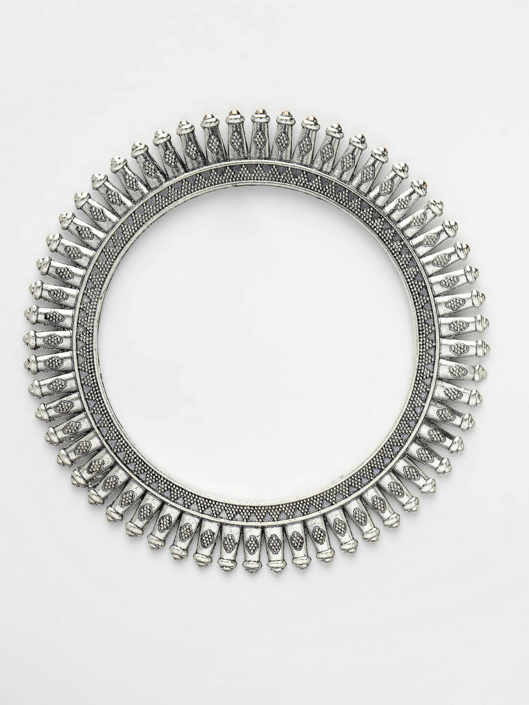 NVR Women's Set of 4 Silver-Plated German Silver Oxidised Bangles - Distacart