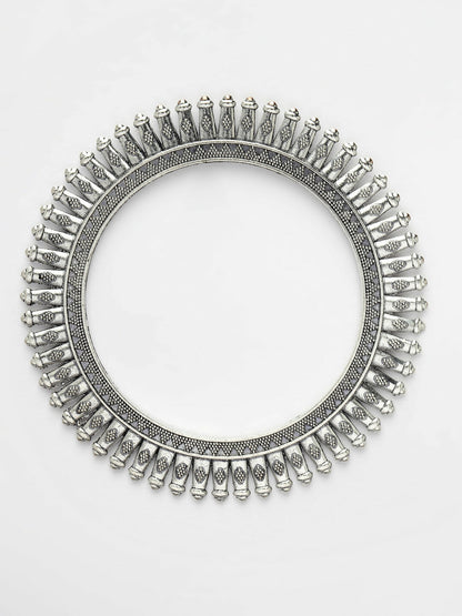 NVR Women's Set of 4 Silver-Plated German Silver Oxidised Bangles - Distacart