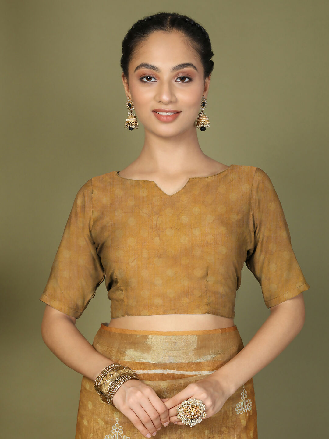 Astita Cotton Golden Saree