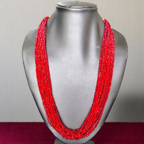 Inhanns Crystal Beads Luxe Edition – Multi-Layered Necklace - Maroon - Distacart