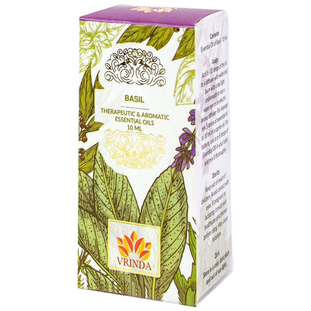 Vrinda Basil Aromatic & Therapeutic Essential Oil - Dista