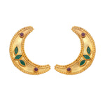 Thumbnail for Nuyug 22K Gold Plated Green Lunar Earrings