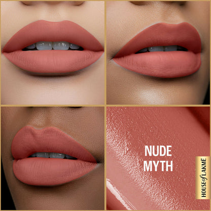 Lakme Ultimate Glam Matte Liquid Lipstick - Nude Myth - Distacart