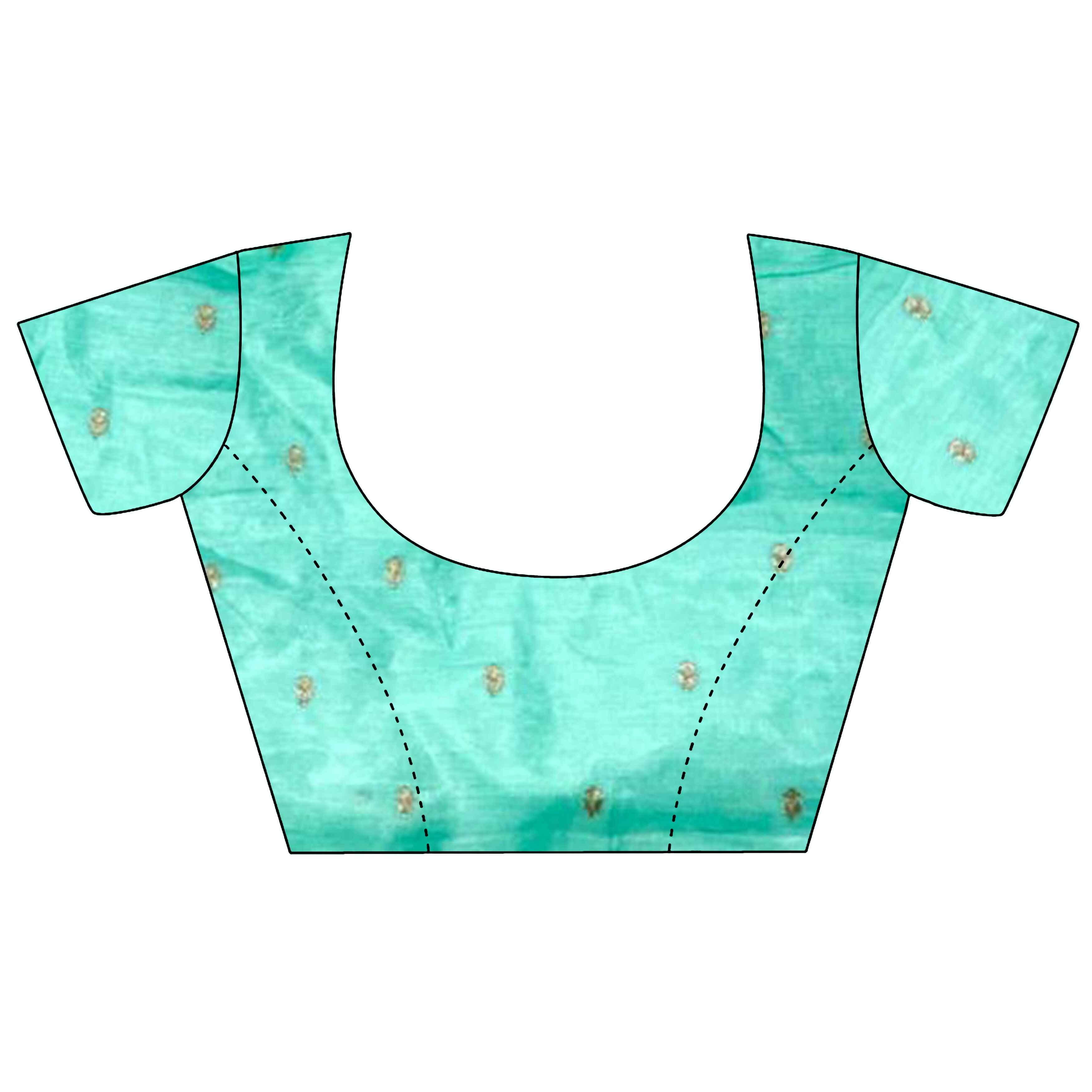 Joban Fashion Sky Blue Handloom Banarasi Organza Silk Khatali Butta Work Saree