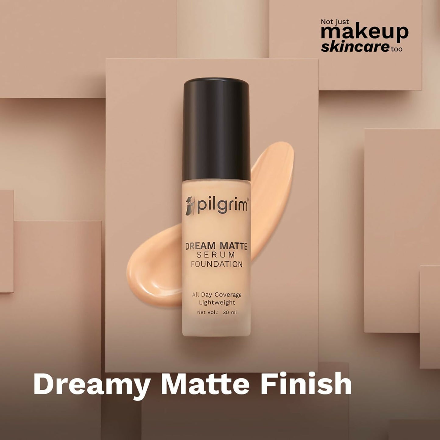 Pilgrim Dream Matte Serum Foundation With Matte & Poreless All Day Coverage Lightweight - Golden Beige - Distacart