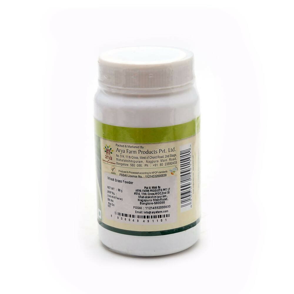 Arya Farm Organic Wheat Grass Powder - Distacart