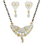 Thumbnail for AanyaCentric Gold-plated Mangalsutra Pendant Earring Set & Silver Plated Anklet - Distacart