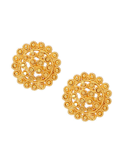 Ruby Raang Golden Necklace with Studs - Dista