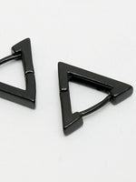 Thumbnail for NVR Men's Set of 3 Multicolor Rhodium-Plated Geometric Shape Stainless Steel Studs Earring - Distacart
