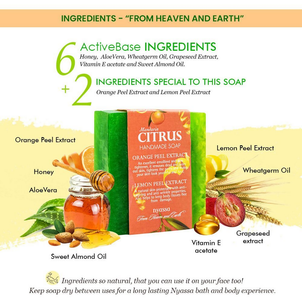 Nyassa Mandarin Citrus Soap Orange & Lemon Extracts - Distacart