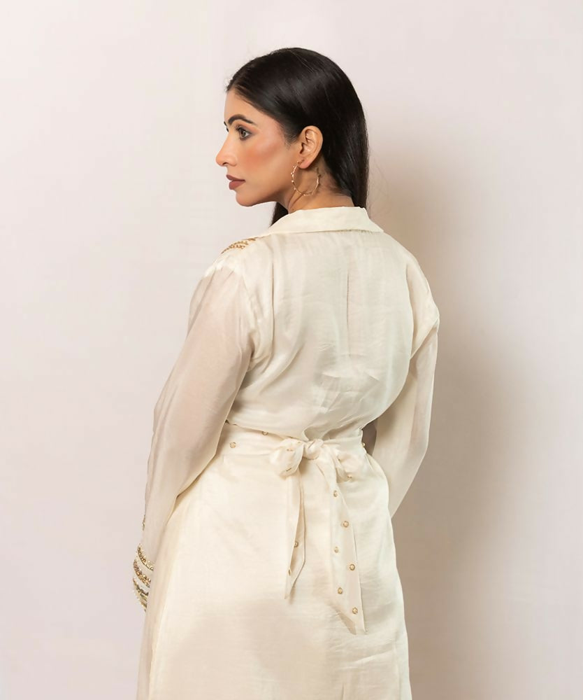 Timaraa Ivory Lumina Silk Co-Ord Set - Dista