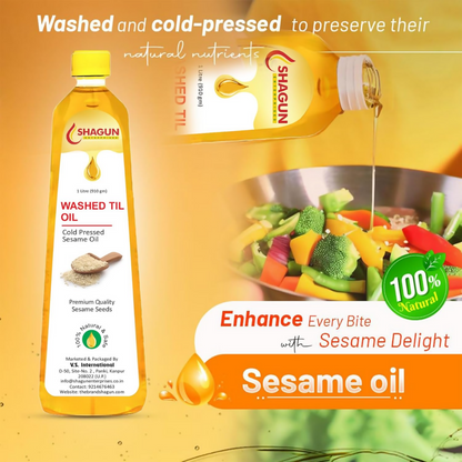 Shagun Cold Pressed Sesame Oil - Washed Til Oil - Dista