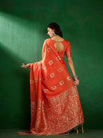 Thumbnail for Mitera Woven Design Saree With Blouse Piece
