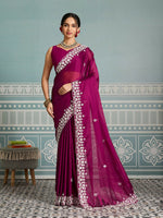 Thumbnail for Teeya Creation New Trendy Party Wear Soft Silk Saree-Pink - Dista