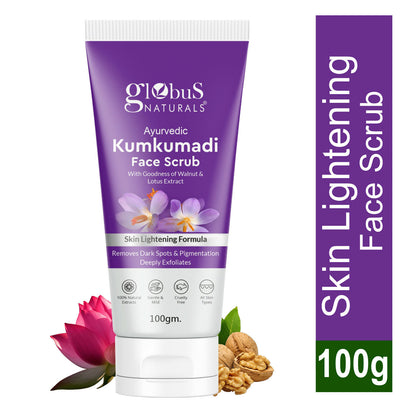 Globus Naturals Ayurvedic Kumkumadi Skin Lightening Face Scrub - Distacart