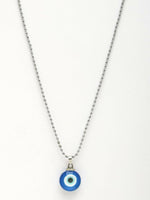 Thumbnail for NVR Unisex Silver Plated Evil Eye Pendant with Chain - Distacart