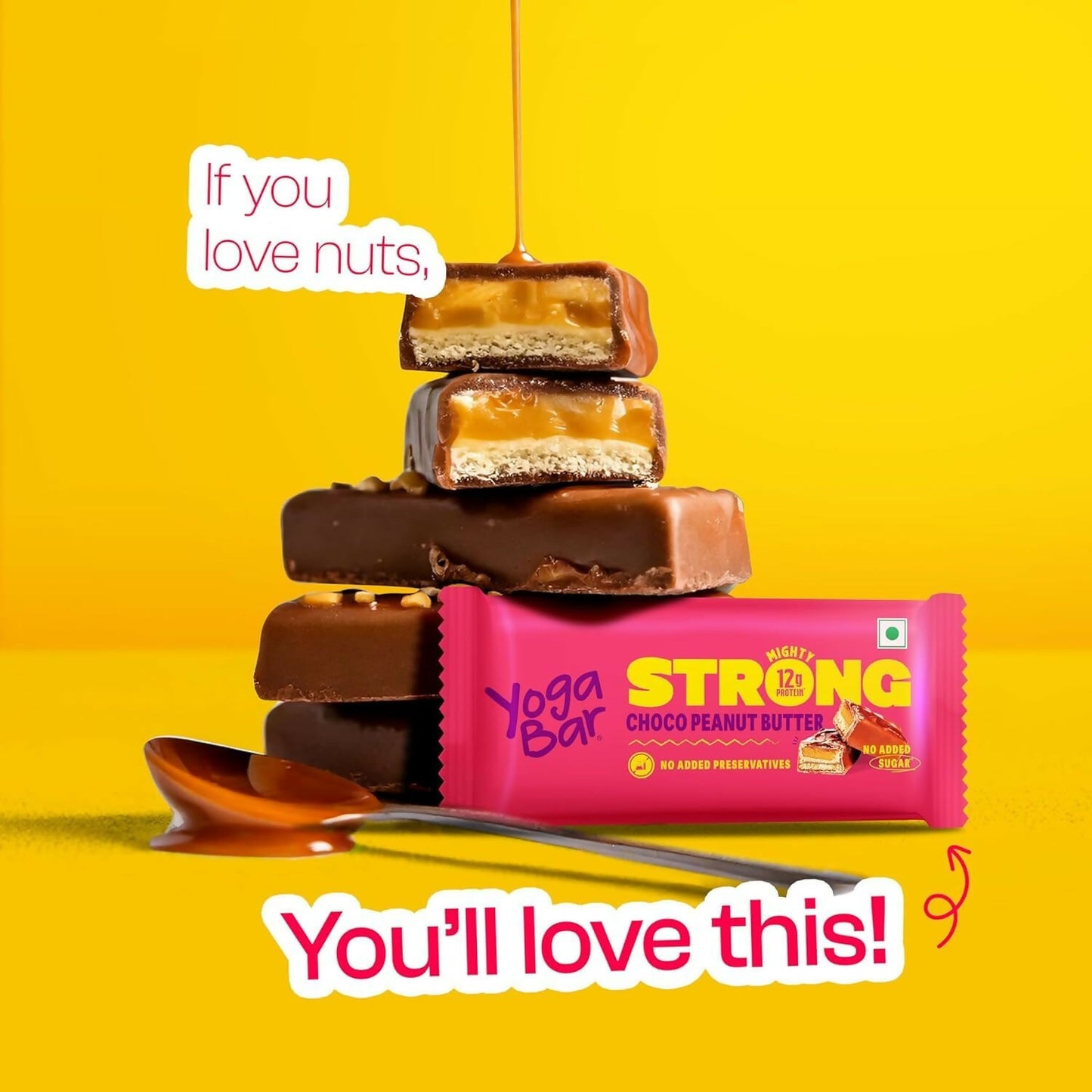 Yoga Bar Strong Choco Peanut Butter Bar - Distacart