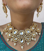 Thumbnail for Joban Fashion Hand Made High Quality Gold Plated Base Metal Alloy Kundan Stone Studded Kundan Jewellery Set - Distacart