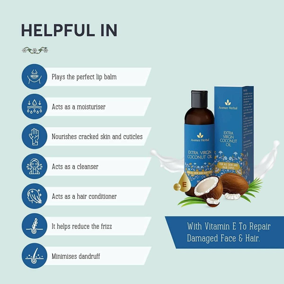 Avimee Herbal Extra Virgin Coconut Oil - Distacart