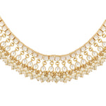 Thumbnail for Nuyug 22K Gold Plated Ivory Dusk Kundan Necklace