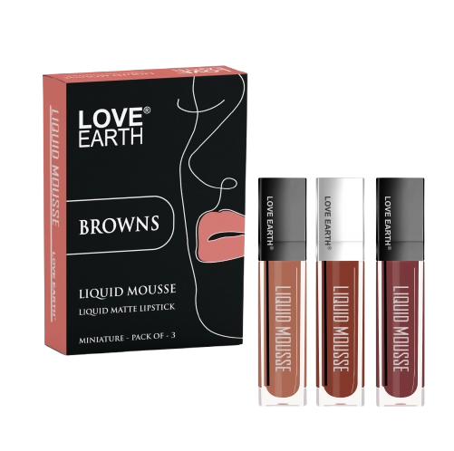 Love Earth Liquid Mousse Matte Lipstick - Browns - Distacart