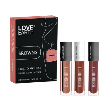 Love Earth Liquid Mousse Matte Lipstick - Browns - Distacart