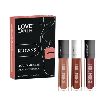 Love Earth Liquid Mousse Matte Lipstick - Browns - Distacart