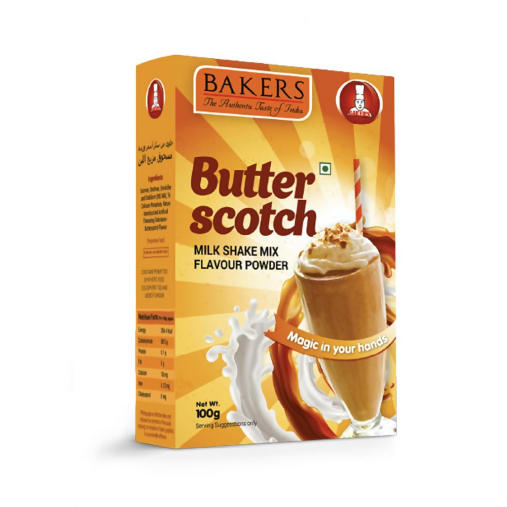 BAKERS Premium Milk Shake Mix - Chocolate, Butterscotch, Mango & Pista - Dista