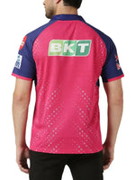 Thumbnail for Rajasthan Royals Men Pink Typography Printed Half Sleeves Jersey - Distacart