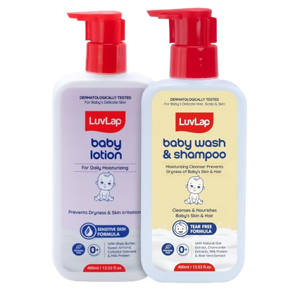 LuvLap Baby Wash & Shampoo + Baby Lotion Combo Set - Distacart