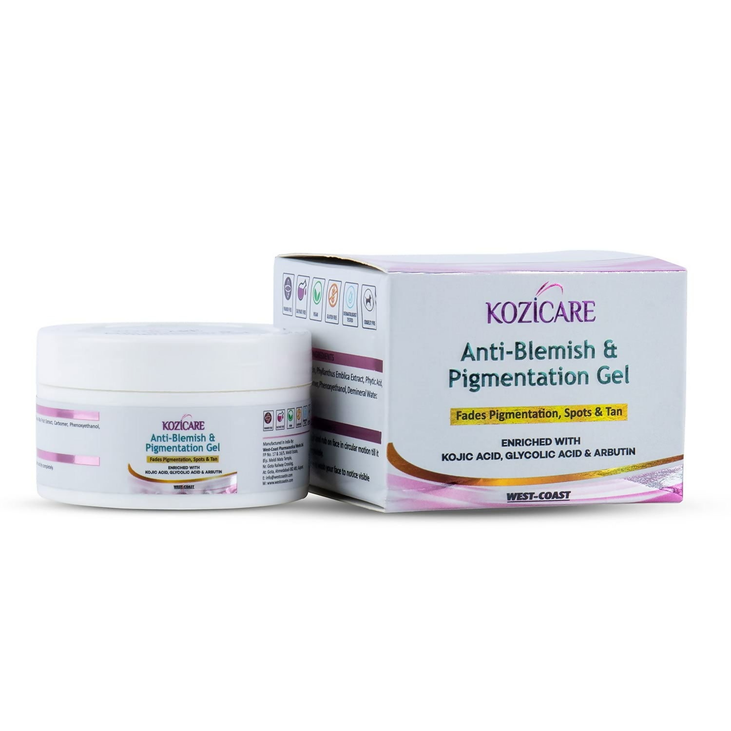 Healthvit Kozicare Anti-Blemish & Pigmentation Gel - Distacart