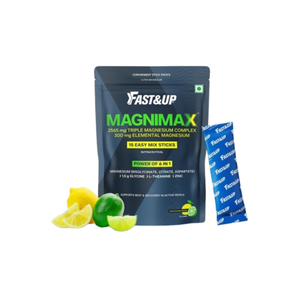 Fast&Up Magnimax - Triple Magnesium Bisglycinate, Citrate, Aspartate - Lime & Lemon Flavour